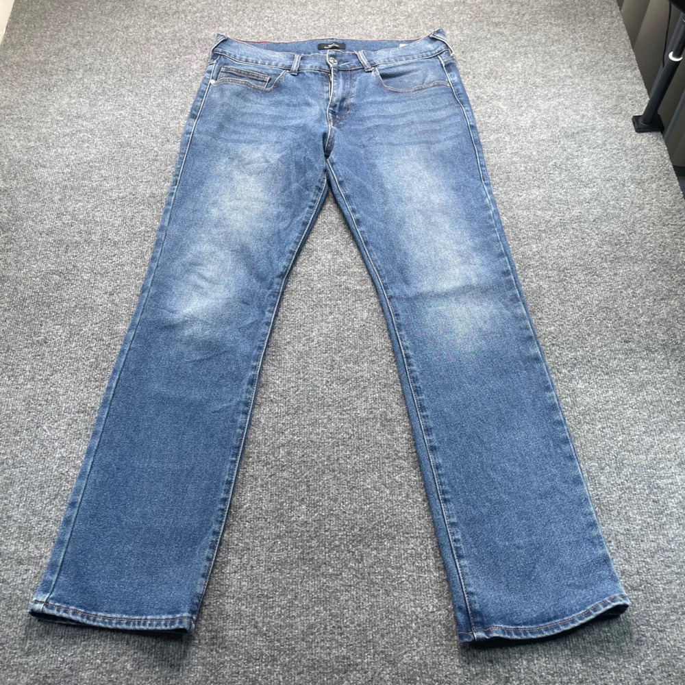 True Religion Ricky Relaxed Straight Jeans Mens 35 Blue Denim Pants